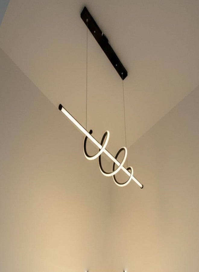 Lyse Decor Chandelier Light for Dining Table, Jhoomar for Home, Jhumar for Bedroom, Office Hanging Lamps, Jhoomar for Drawing Room and Hanging for Restaurant Tables (Black) - Image 1